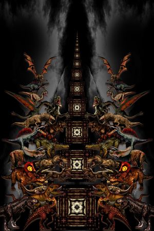 恐龙印花花型图片