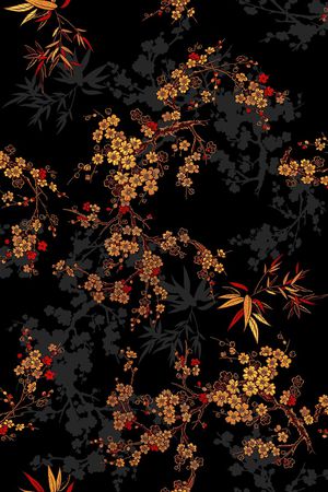 梅花印花花型图片