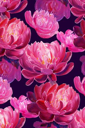 牡丹印花花型图片