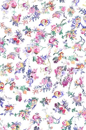 抽象花卉印花花型图片