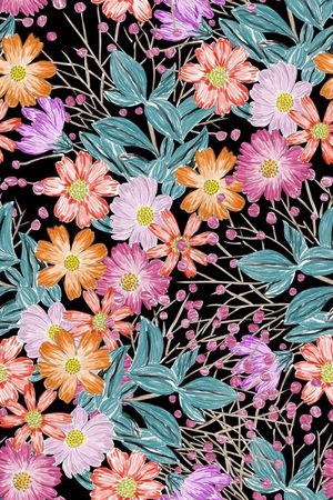 花卉印花花型图片