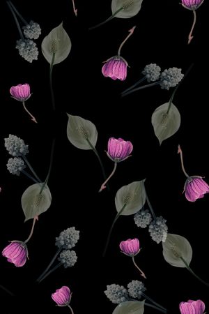 花瓣印花花型图片