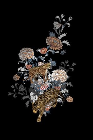 豹子印花花型图片