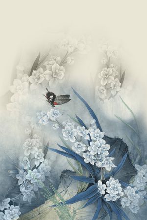 中国风印花花型图片