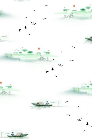 风景景观印花花型图片