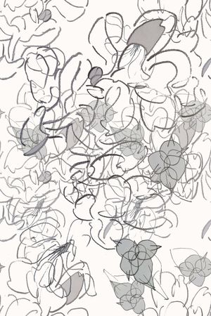 手绘线条笔触印花花型图片