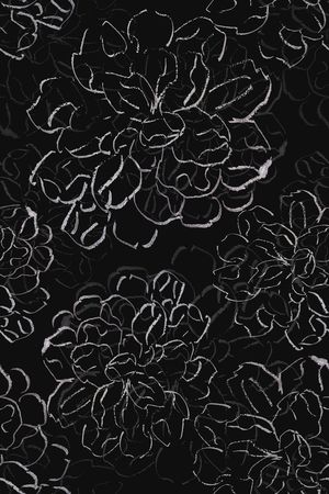 手绘线条笔触印花花型图片