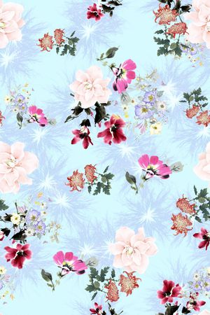 小碎花印花花型图片