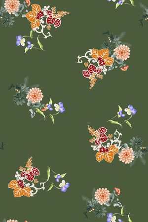 小碎花印花花型图片