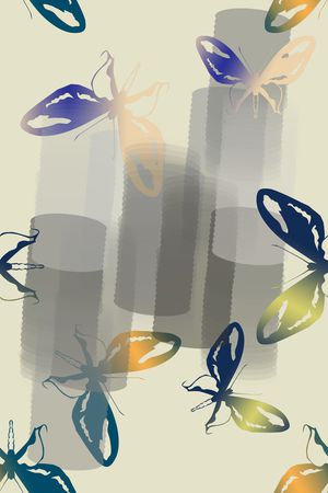 蝴蝶印花花型图片