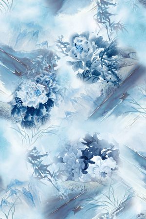 牡丹印花花型图片