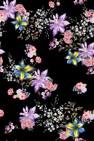 小碎花印花花型图片