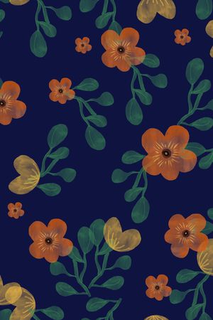 小碎花印花花型图片
