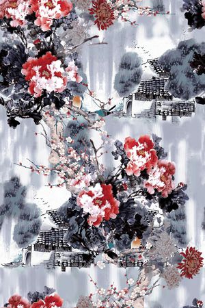 梅花印花花型图片