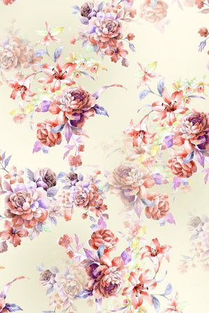 花卉印花花型图片