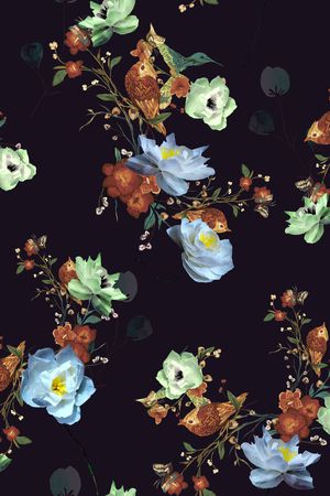 摄影花卉印花花型图片