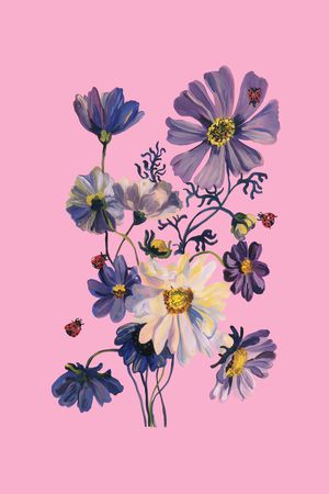 小碎花印花花型图片