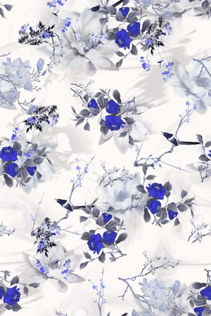 靛蓝印花花型图片