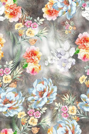 大花印花花型图片