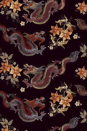 鲜花印花花型图片