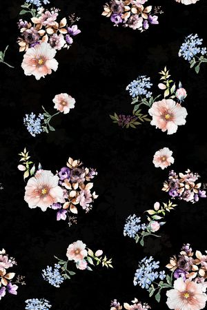 满版散花印花花型图片