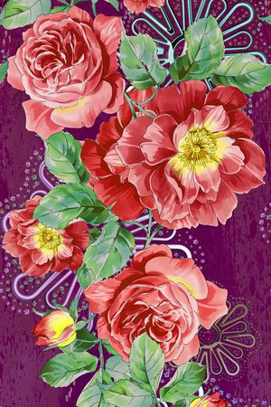 花卉印花花型图片