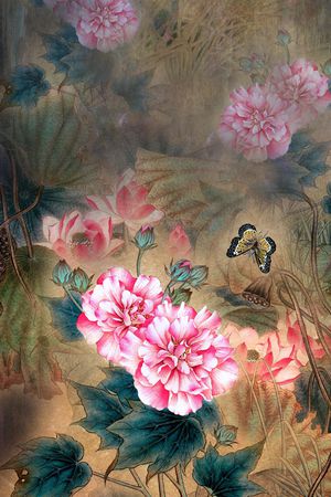 国画印花花型图片