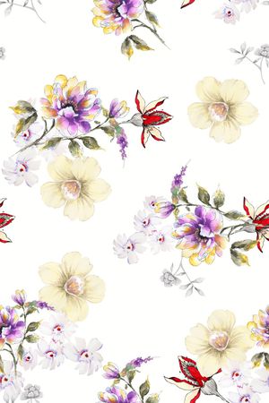 花卉印花花型图片