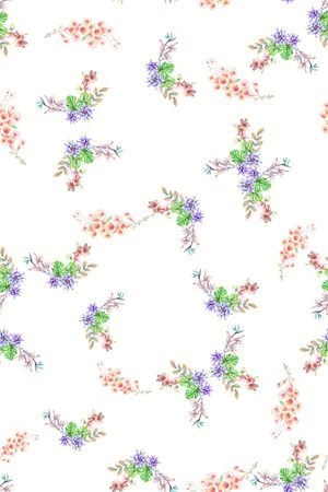 满版散花印花花型图片