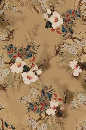 树枝印花花型图片