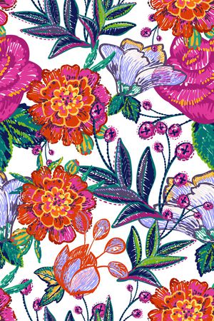 牡丹印花花型图片