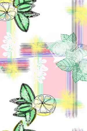 格子印花花型图片