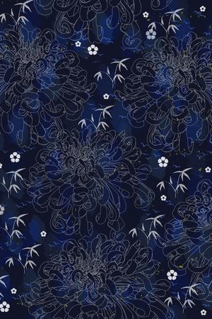 手绘花卉印花花型图片