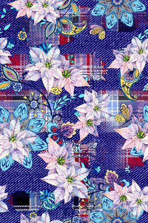 数码花型印花花型图片