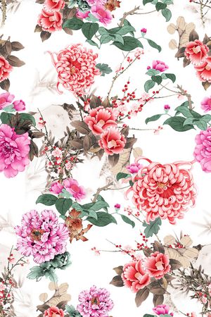 花卉印花花型图片