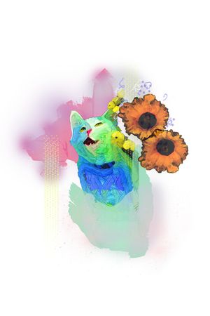 手绘印花花型图片