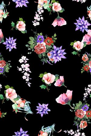 小碎花印花花型图片