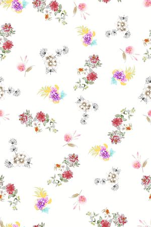 小碎花印花花型图片