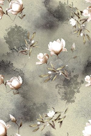 抽象花卉印花花型图片