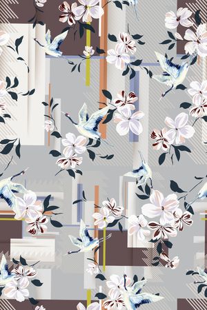 简约印花花型图片