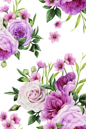 玫瑰花印花花型图片
