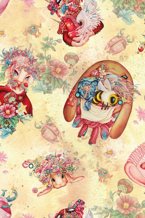 插画印花花型图片