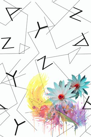 字母印花花型图片