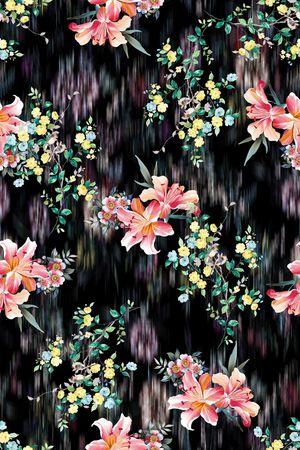 百合印花花型图片