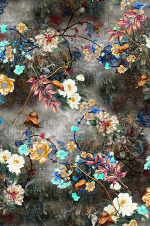 国画印花花型图片