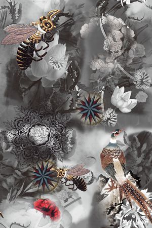 抽象印花花型图片