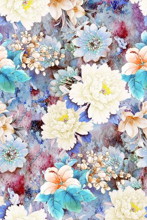 数码花型印花花型图片