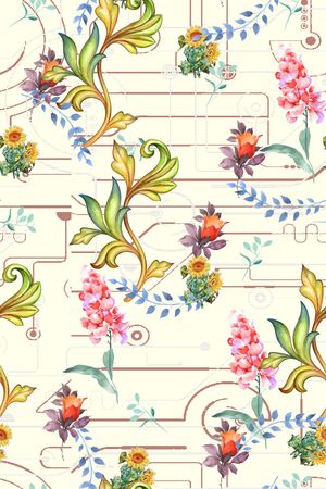 数码花型印花花型图片