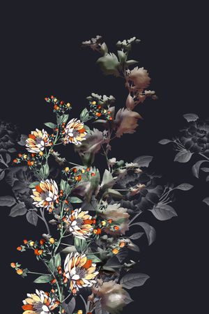 花卉印花花型图片