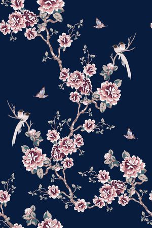 鸟印花花型图片